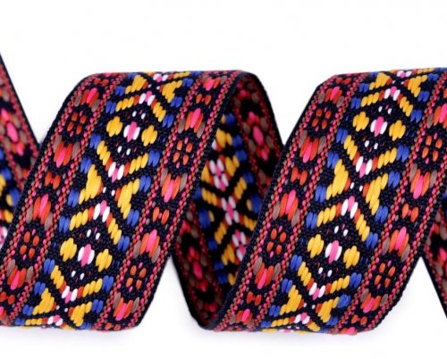 Borte - Webband - Indianer Style - bunt - 38 mm